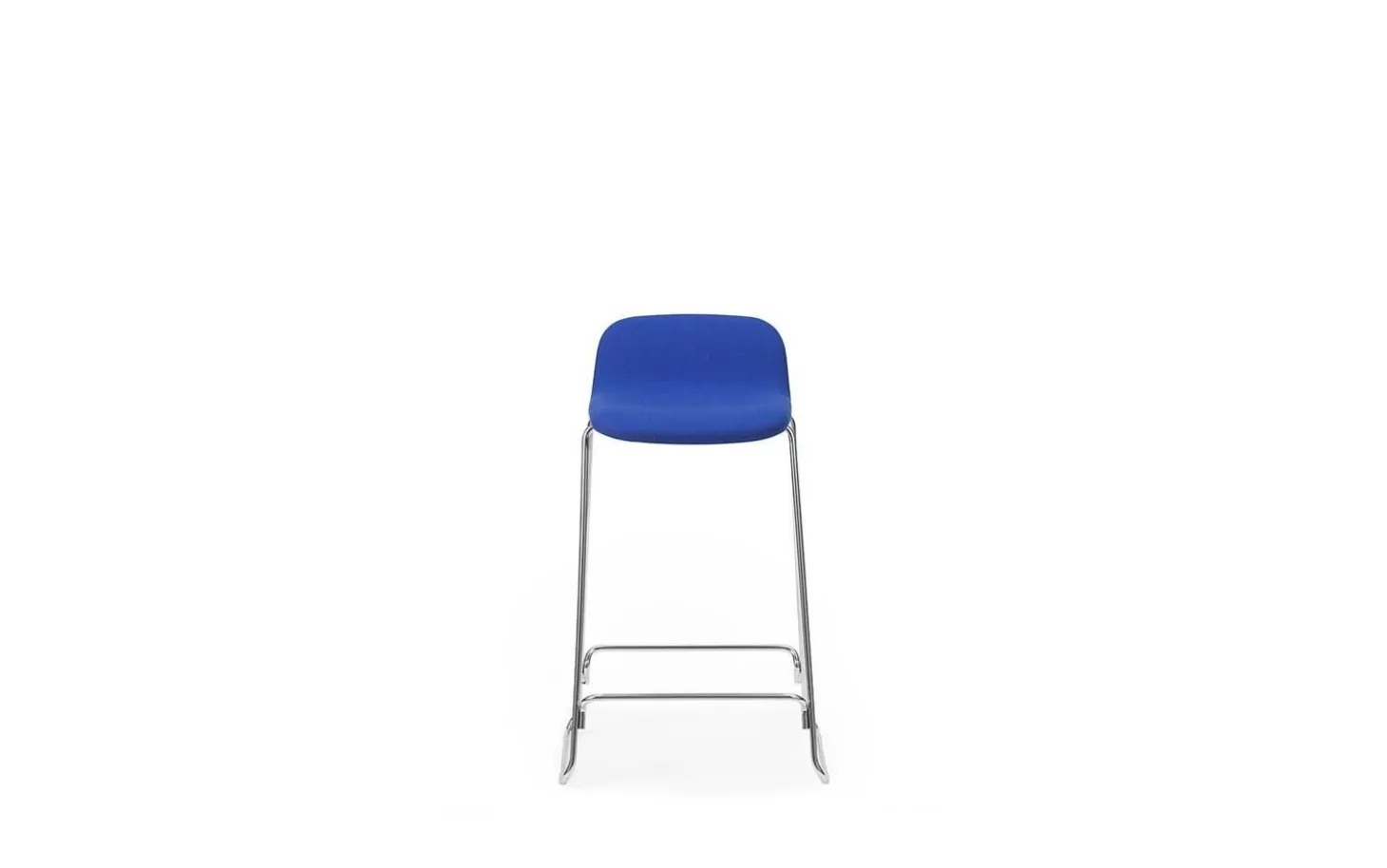 Normann Copenhagen - Just Barstool 65 cm w. back Full Upholstery Chrome