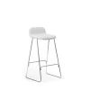 Normann Copenhagen - Just Barstool 75 cm w. back Full Upholstery Chrome