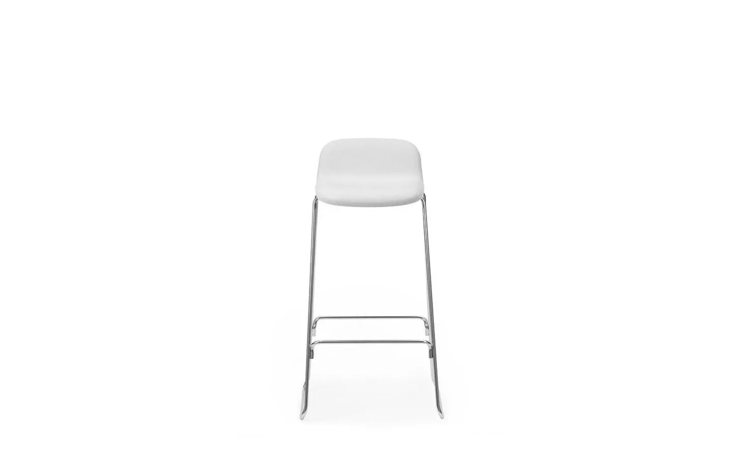 Normann Copenhagen - Just Barstool 75 cm w. back Full Upholstery Chrome