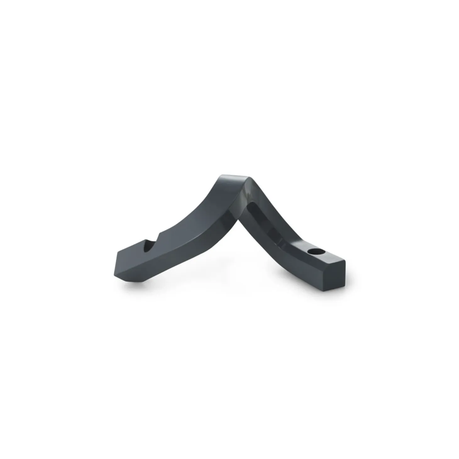 Normann Copenhagen - Lysestage - Crooked Candlestick Two - Grey / Grå