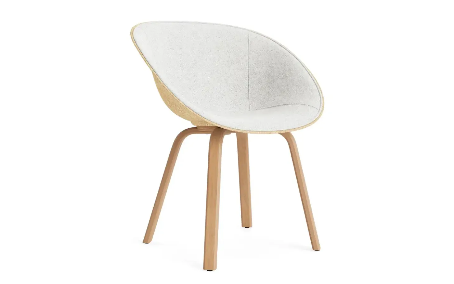 Normann Copenhagen - Mat Armchair Front Upholstery Hemp Beech - Hallingdal 110