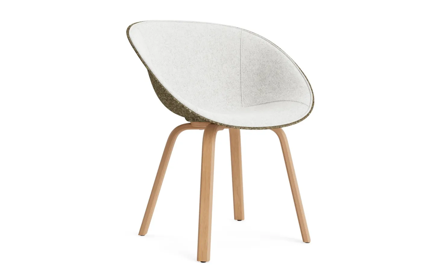 Normann Copenhagen - Mat Armchair Front Upholstery Seaweed Beech - Hallingdal 110