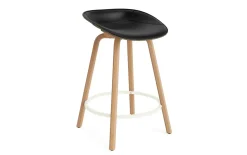 Normann Copenhagen - Mat Barstool 65 cm Front Upholstery Seaweed Beech/Cream - Ultra 41599