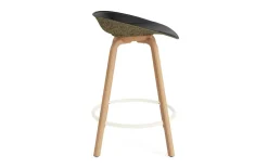 Normann Copenhagen - Mat Barstool 65 cm Front Upholstery Seaweed Beech/Cream - Ultra 41599