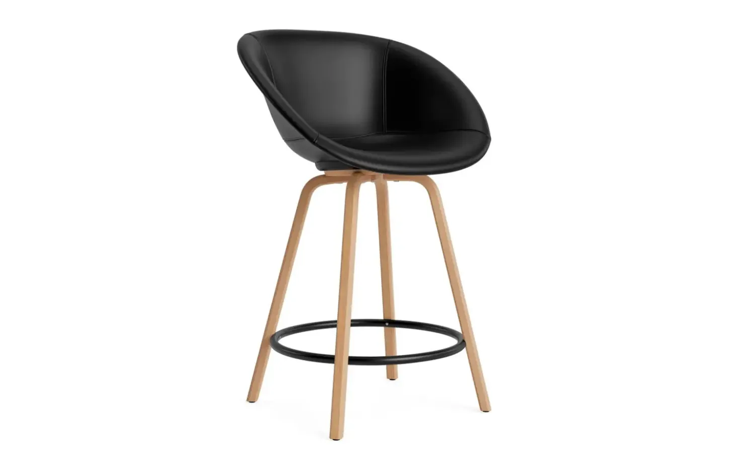 Normann Copenhagen - Mat Bar Armchair 65 cm Full Upholstery Beech/Black - Ultra 41599