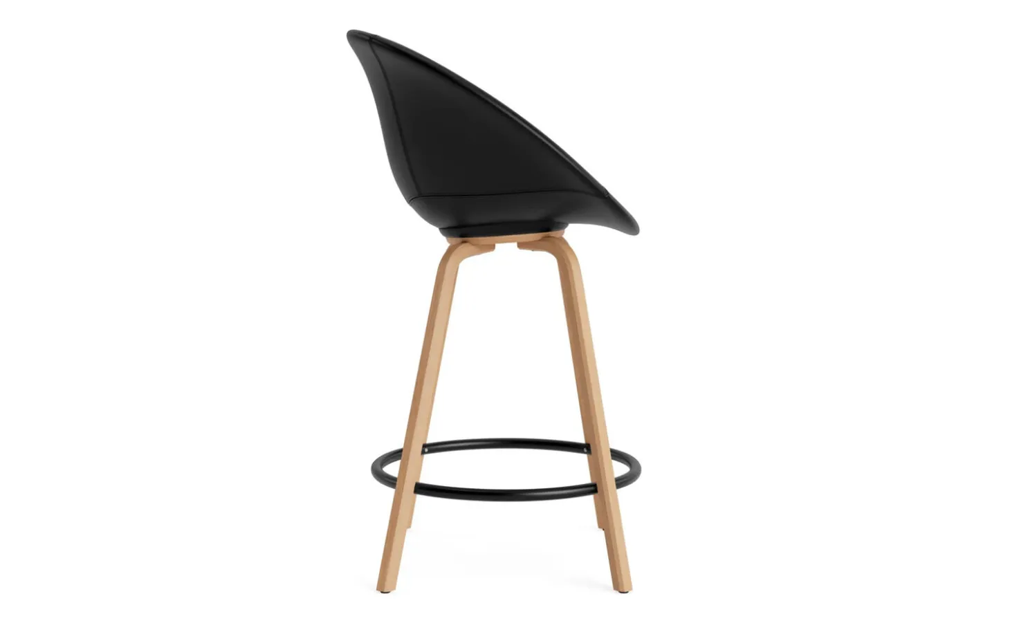 Normann Copenhagen - Mat Bar Armchair 65 cm Full Upholstery Beech/Black - Ultra 41599