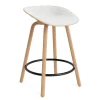 Normann Copenhagen - Mat Barstool 65 cm Front Upholstery Hemp Beech/Black - Hallingdal 110