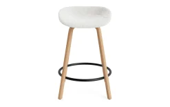 Normann Copenhagen - Mat Barstool 65 cm Full Upholstery Beech/Black - Hallingdal 110