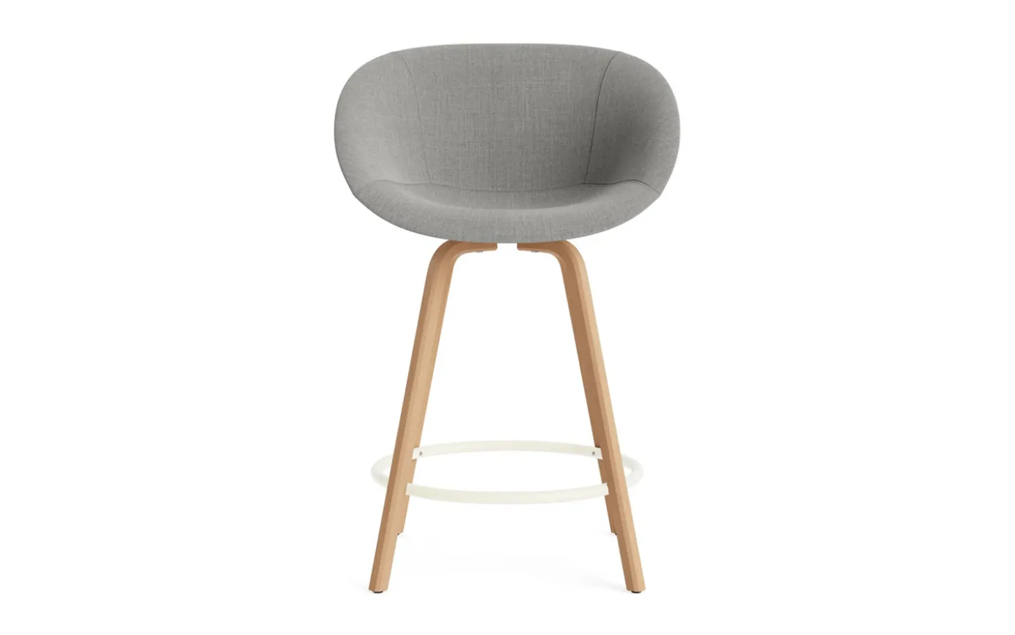 Normann Copenhagen - Mat Bar Armchair 65 cm Full Upholstery Beech/Cream - Remix 133