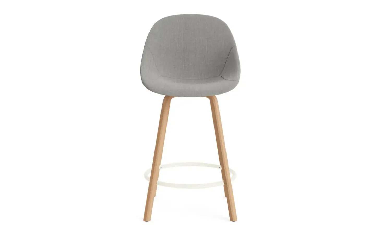Normann Copenhagen - Mat Bar Chair 65 cm Full Upholstery Beech/Cream - Remix 133
