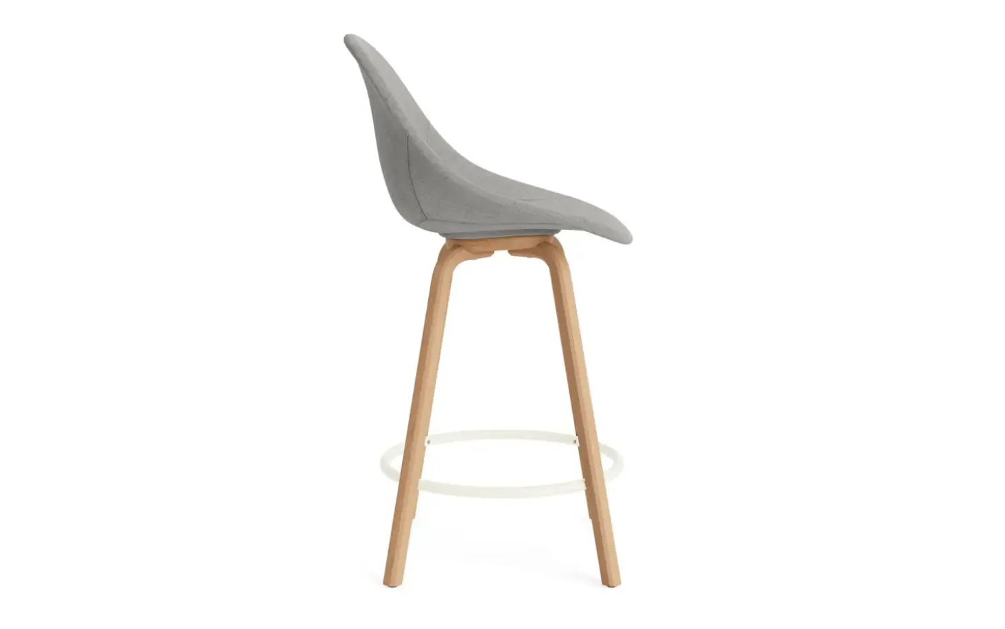 Normann Copenhagen - Mat Bar Chair 65 cm Full Upholstery Beech/Cream - Remix 133