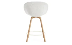 Normann Copenhagen - Mat Bar Armchair 65 cm Full Upholstery Beech/Cream - Hallingdal 110