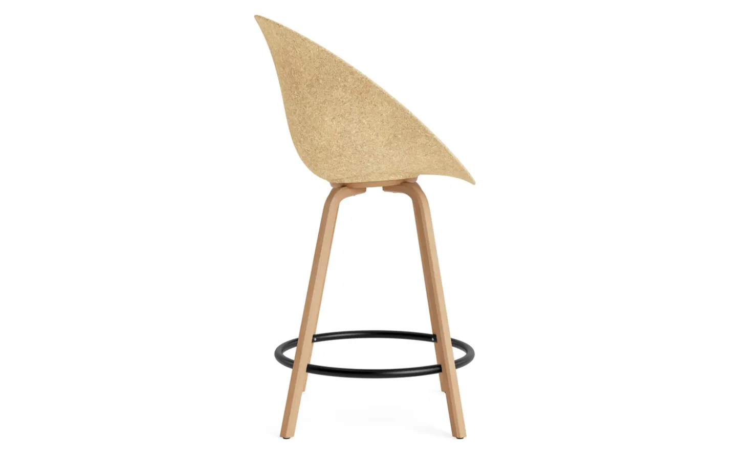 Normann Copenhagen - Mat Bar Armchair 65 cm Beech/Black - Hemp