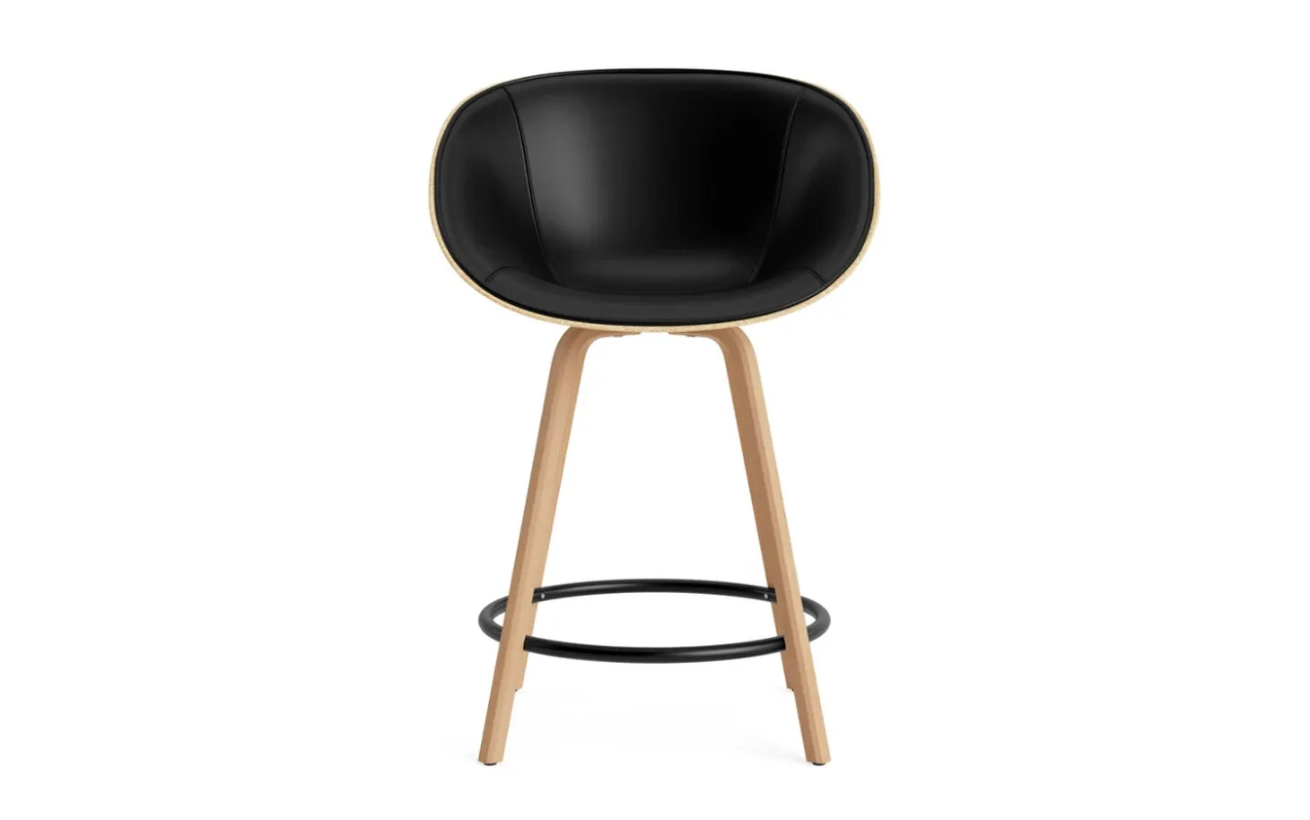 Normann Copenhagen - Mat Bar Armchair 65 cm Front Upholstery Hemp Beech/Black - Ultra 41599