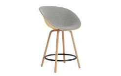 Normann Copenhagen - Mat Bar Armchair 65 cm Front Upholstery Hemp Beech/Black - Remix 133