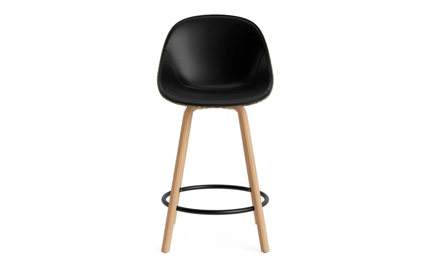 Normann Copenhagen - Mat Bar Chair 65 cm Front Upholstery Seaweed Beech/Black - Ultra 41599