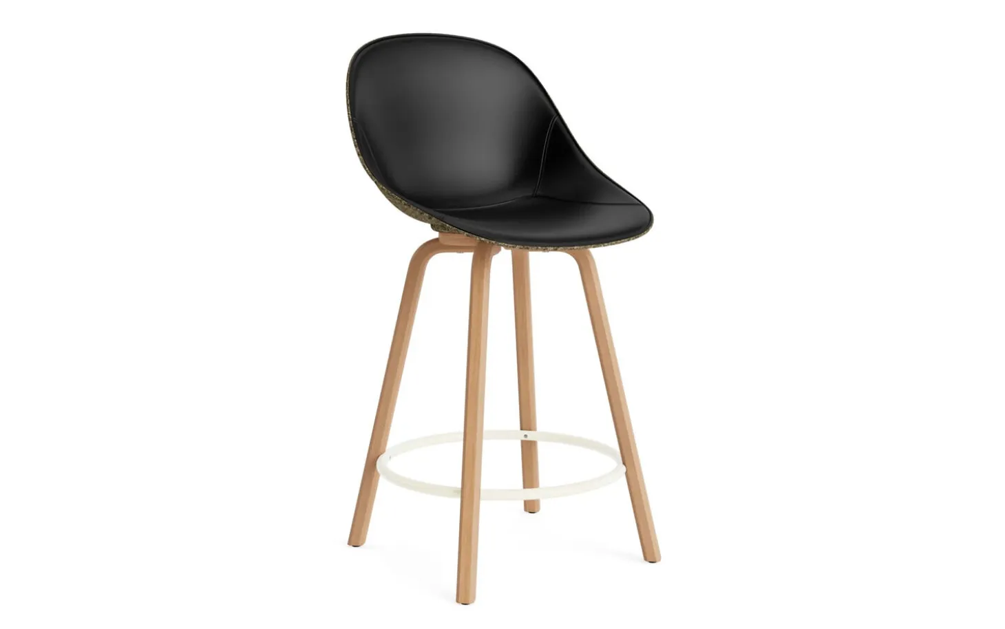 Normann Copenhagen - Mat Bar Chair 65 cm Front Upholstery Seaweed Beech/Cream - Ultra 41599