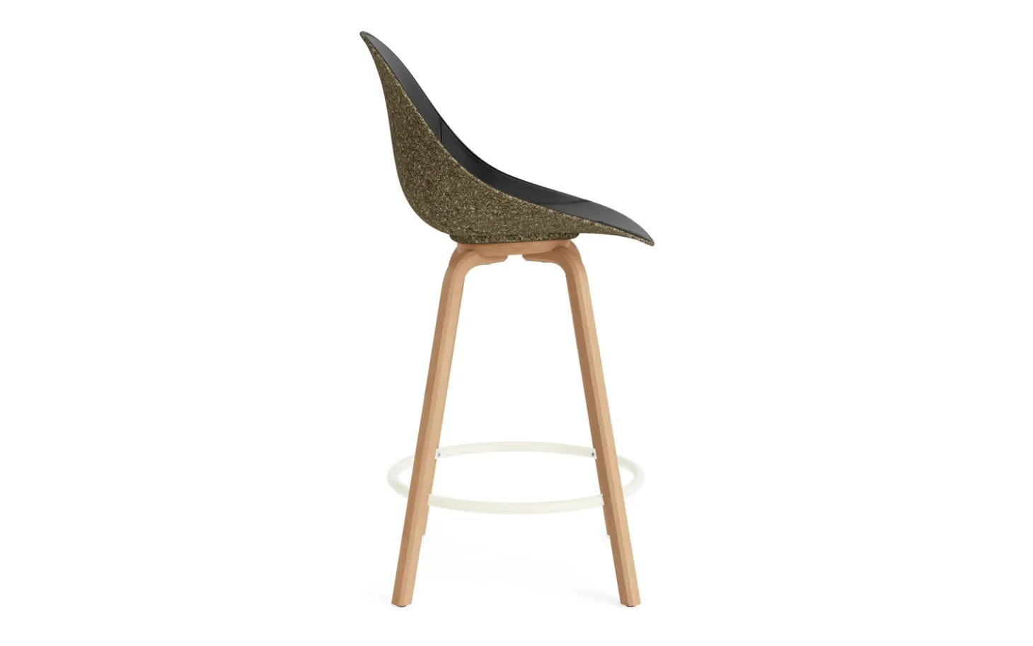 Normann Copenhagen - Mat Bar Chair 65 cm Front Upholstery Seaweed Beech/Cream - Ultra 41599