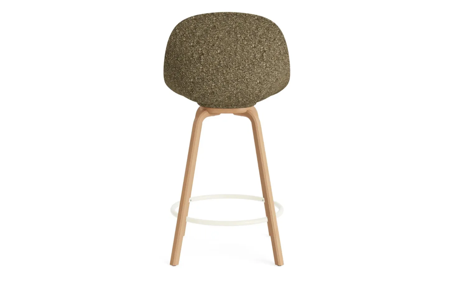 Normann Copenhagen - Mat Bar Chair 65 cm Front Upholstery Seaweed Beech/Cream - Ultra 41599