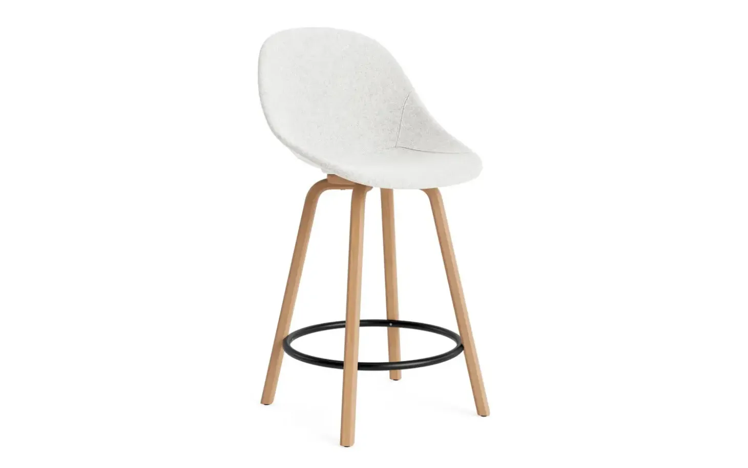 Normann Copenhagen - Mat Bar Chair 65 cm Full Upholstery Beech/Black - Hallingdal 110
