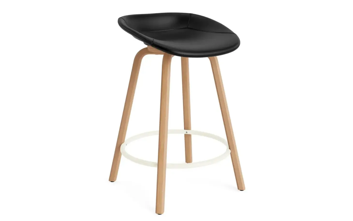 Normann Copenhagen - Mat Barstool 65 cm Full Upholstery Beech/Cream - Ultra 41599