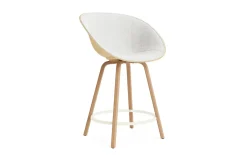 Normann Copenhagen - Mat Bar Armchair 65 cm Front Upholstery Hemp Beech/Cream - Hallingdal 110