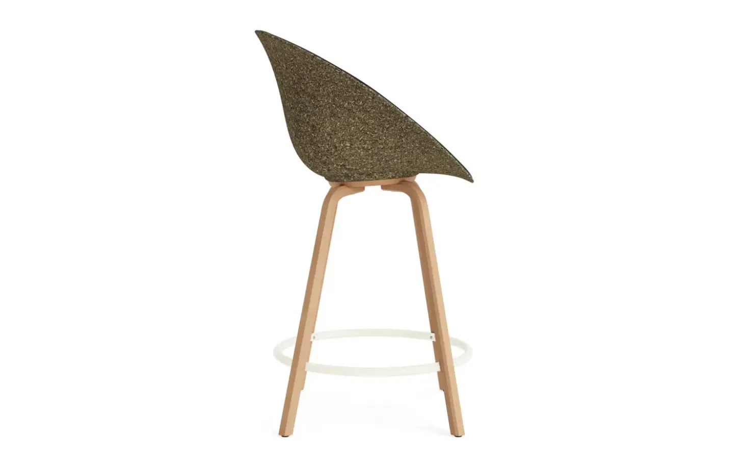 Normann Copenhagen - Mat Bar Armchair 65 cm Front Upholstery Seaweed Beech/Cream - Ultra 41599