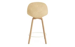 Normann Copenhagen - Mat Bar Chair 65 cm Front Upholstery Hemp Beech/Cream - Hallingdal 110