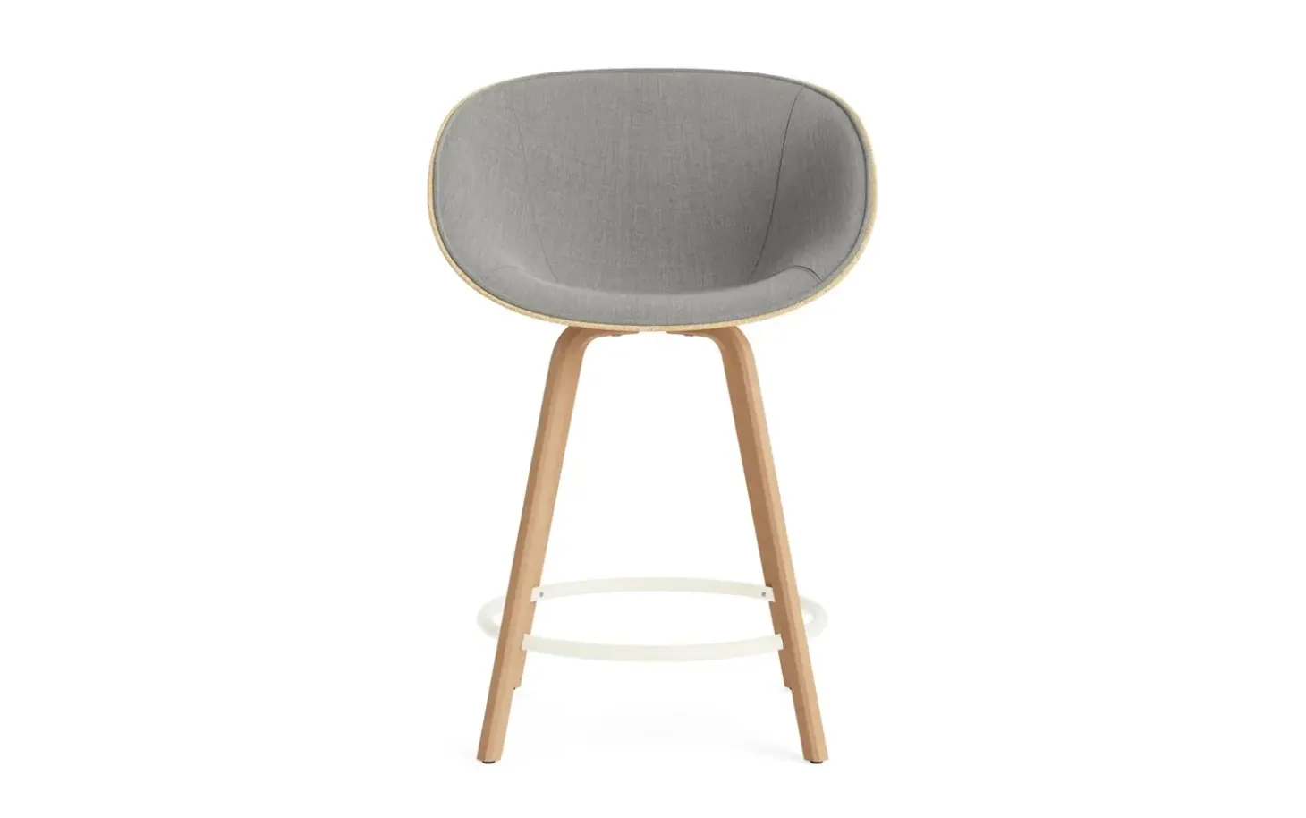 Normann Copenhagen - Mat Bar Armchair 65 cm Front Upholstery Hemp Beech/Cream - Remix 133