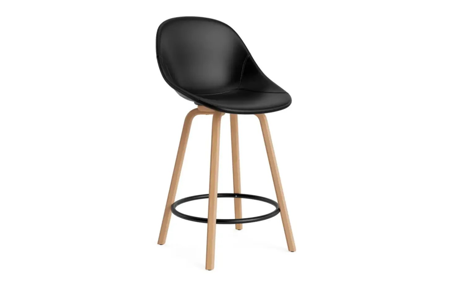 Normann Copenhagen - Mat Bar Chair 65 cm Full Upholstery Beech/Black - Ultra 41599