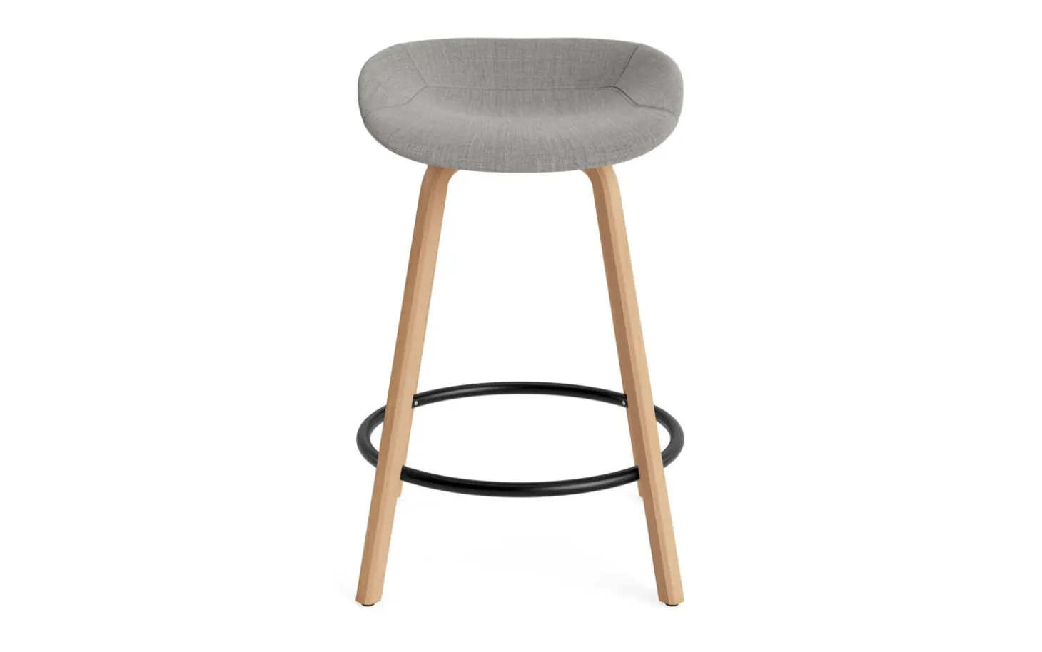 Normann Copenhagen - Mat Barstool 65 cm Full Upholstery Beech/Black - Remix 133