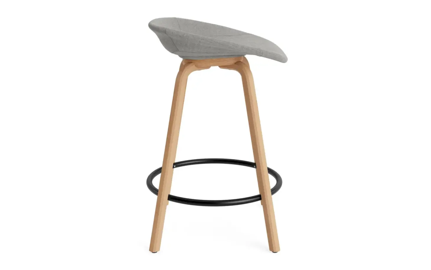 Normann Copenhagen - Mat Barstool 65 cm Full Upholstery Beech/Black - Remix 133