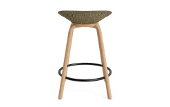 Normann Copenhagen - Mat Barstool 65 cm Front Upholstery Seaweed Beech/Black - Ultra 41599