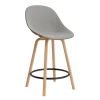 Normann Copenhagen - Mat Bar Chair 65 cm Front Upholstery Seaweed Beech/Black - Remix 133