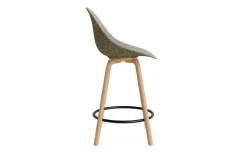 Normann Copenhagen - Mat Bar Chair 65 cm Front Upholstery Seaweed Beech/Black - Remix 133