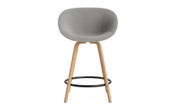 Normann Copenhagen - Mat Bar Armchair 65 cm Full Upholstery Beech/Black - Remix 133