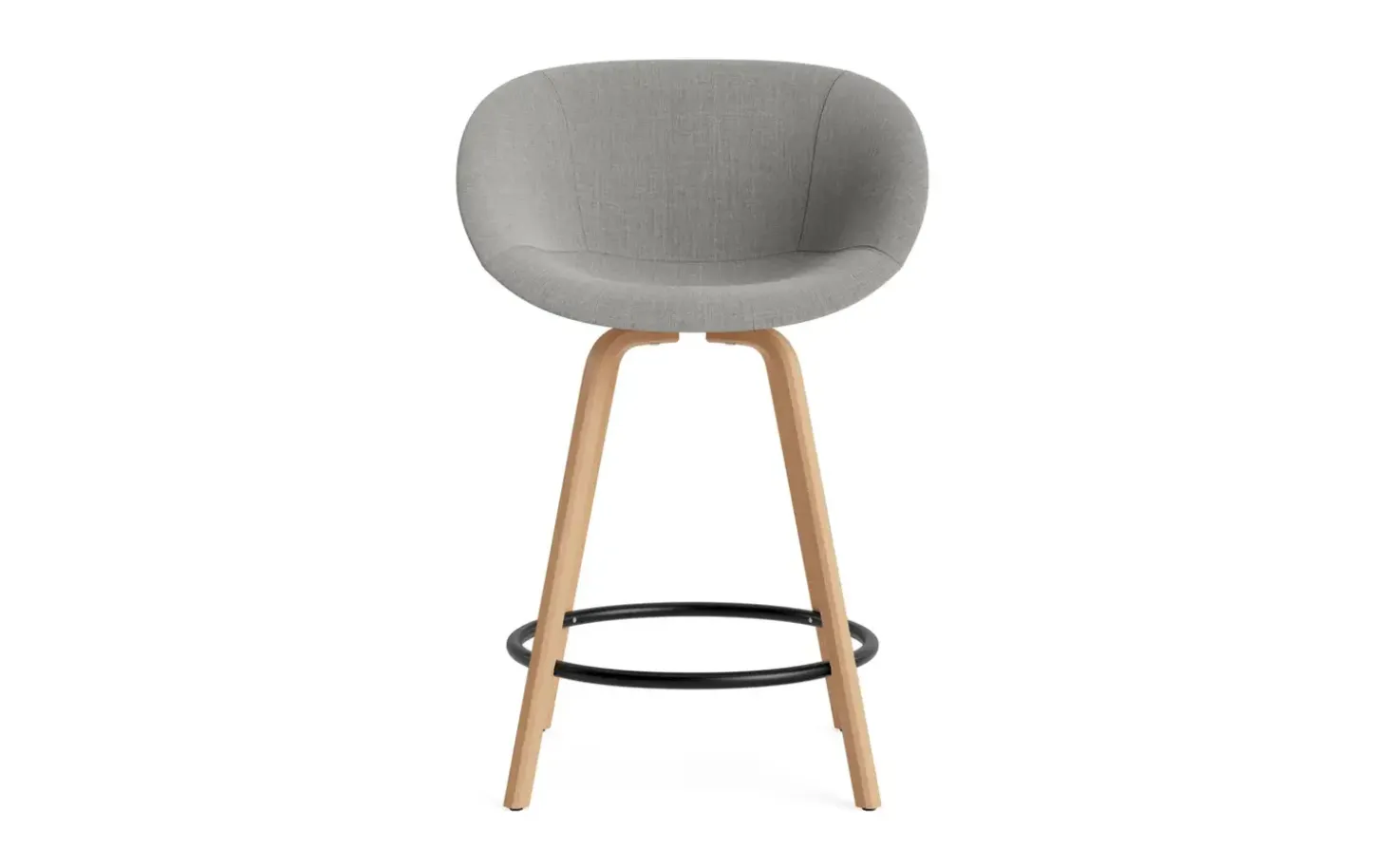 Normann Copenhagen - Mat Bar Armchair 65 cm Full Upholstery Beech/Black - Remix 133