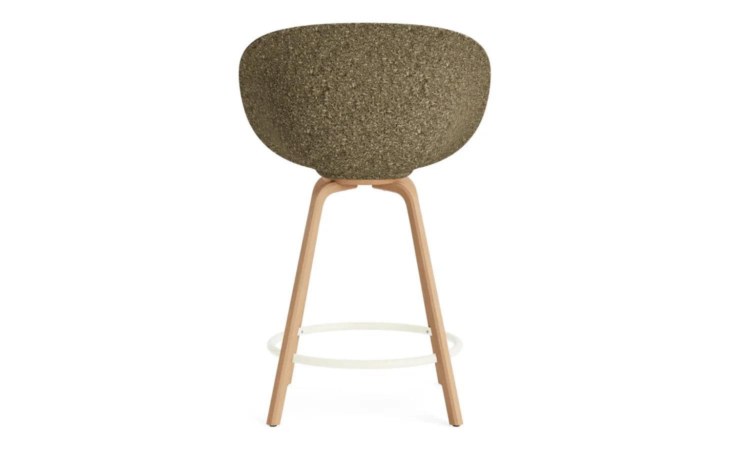 Normann Copenhagen - Mat Bar Armchair 65 cm Front Upholstery Seaweed Beech/Cream - Remix 133
