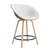 Normann Copenhagen - Mat Bar Armchair 65 cm Front Upholstery Seaweed Beech/Black - Hallingdal 110