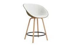 Normann Copenhagen - Mat Bar Armchair 65 cm Front Upholstery Seaweed Beech/Black - Hallingdal 110