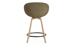 Normann Copenhagen - Mat Bar Armchair 65 cm Front Upholstery Seaweed Beech/Black - Hallingdal 110