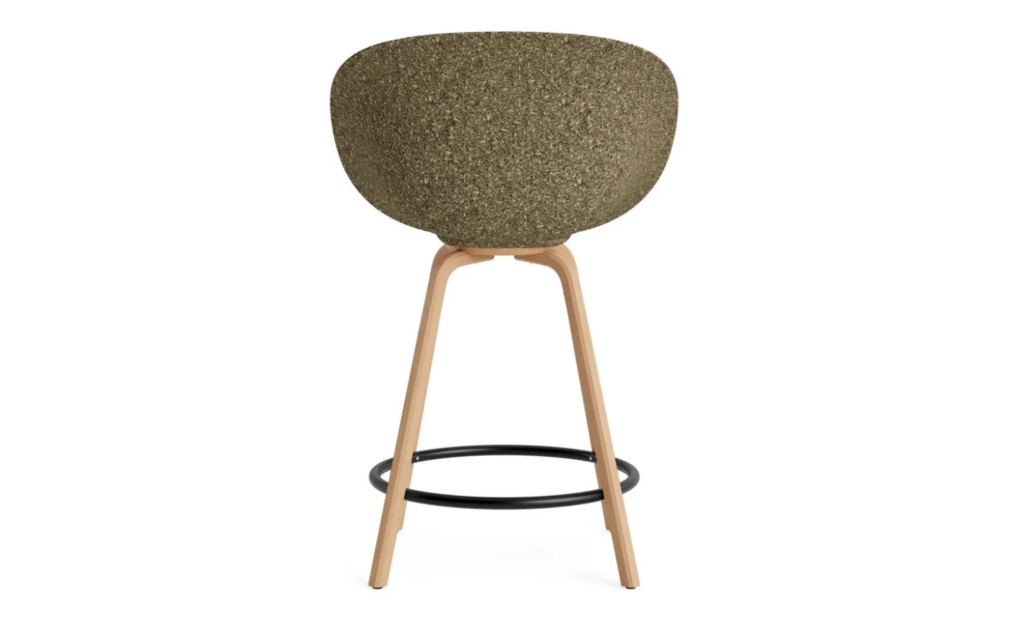 Normann Copenhagen - Mat Bar Armchair 65 cm Front Upholstery Seaweed Beech/Black - Hallingdal 110