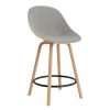 Normann Copenhagen - Mat Bar Chair 65 cm Front Upholstery Hemp Beech/Black - Remix 133