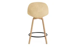 Normann Copenhagen - Mat Bar Chair 65 cm Front Upholstery Hemp Beech/Black - Remix 133