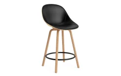 Normann Copenhagen - Mat Bar Chair 65 cm Front Upholstery Hemp Beech/Black - Ultra 41599