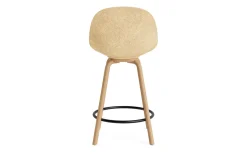 Normann Copenhagen - Mat Bar Chair 65 cm Front Upholstery Hemp Beech/Black - Ultra 41599