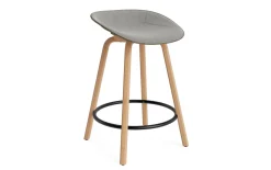 Normann Copenhagen - Mat Barstool 65 cm Front Upholstery Seaweed Beech/Black - Remix 133