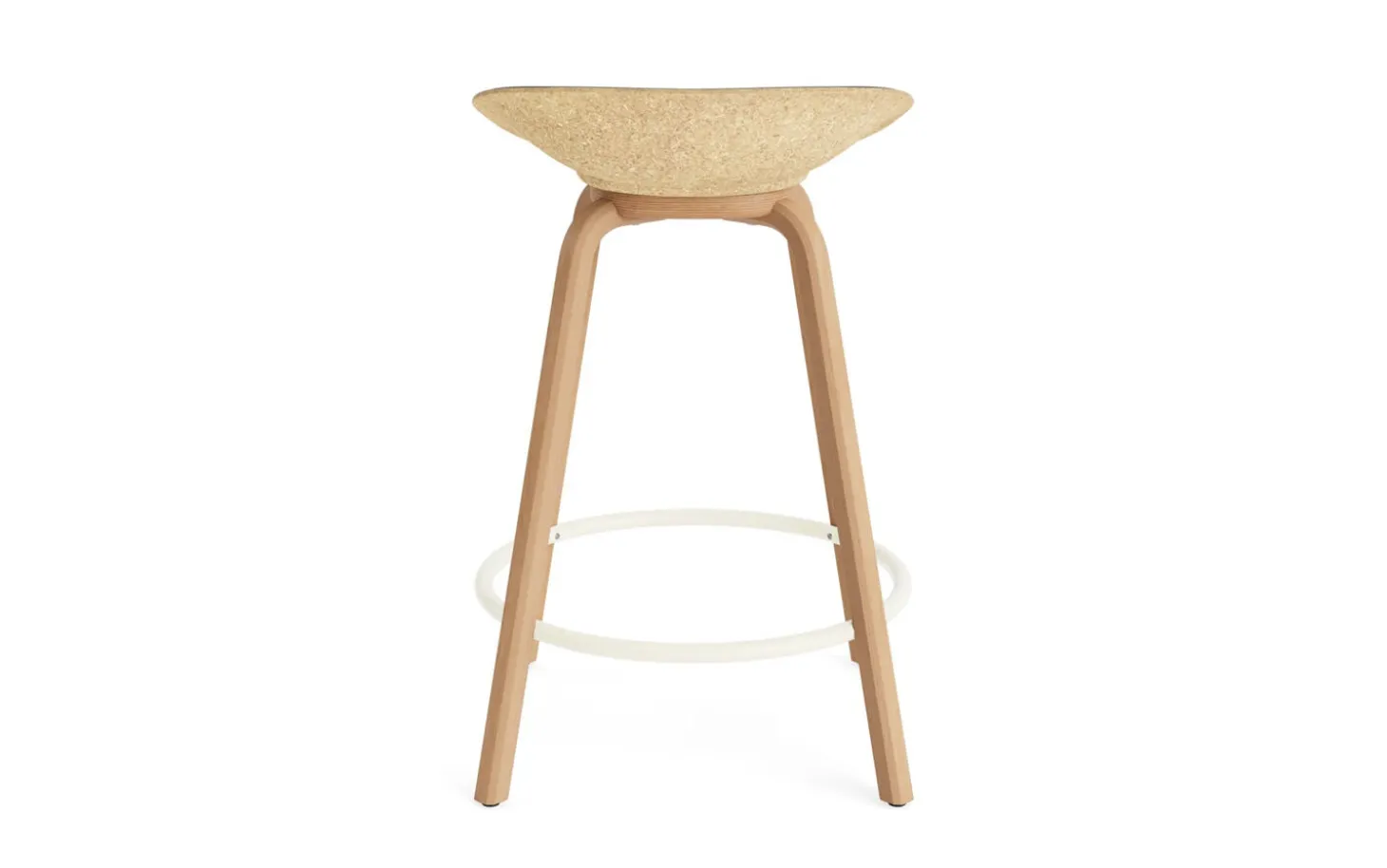 Normann Copenhagen - Mat Barstool 65 cm Front Upholstery Hemp Beech/Cream - Ultra 41599