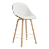 Normann Copenhagen - Mat Bar Chair 65 cm Front Upholstery Seaweed Beech/Cream - Hallingdal 110