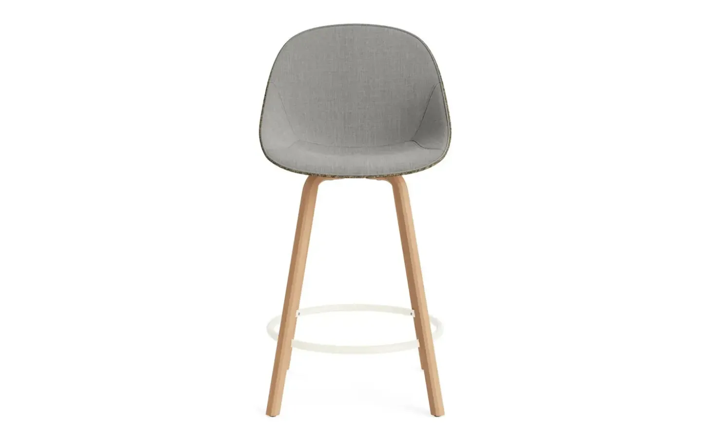 Normann Copenhagen - Mat Bar Chair 65 cm Front Upholstery Seaweed Beech/Cream - Remix 133